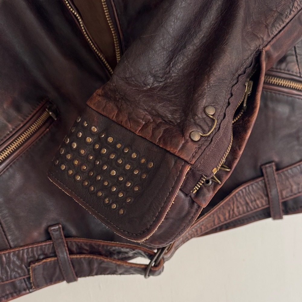 Golden Goose Dark Brown Leather Jacket - Size L - Picture 8 of 17